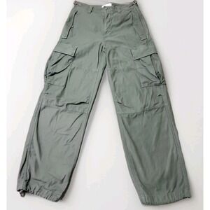 TNA Pants Women's Size 2 Green Cargo Military Utility Parachute